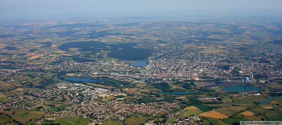 Montceau les mines vu du ciel