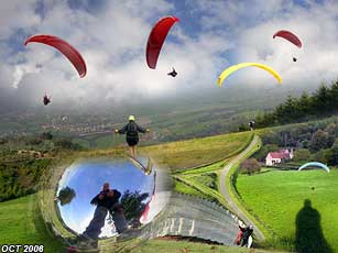 photo parapente en bourgogne octobre 2006